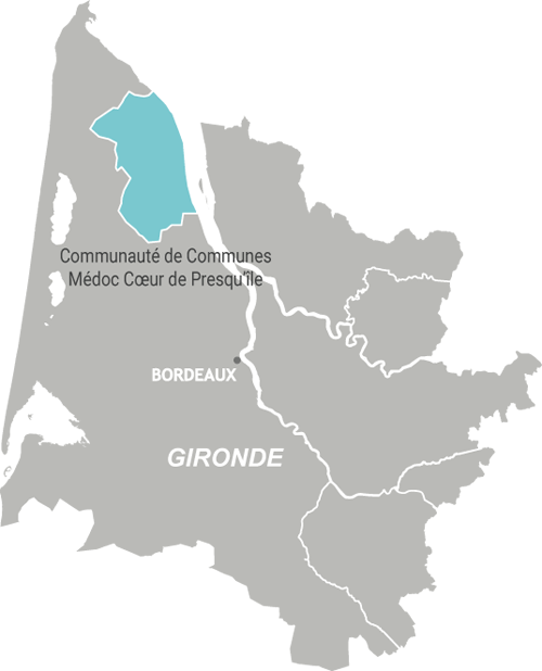 Carte la CDC MCDP en Gironde