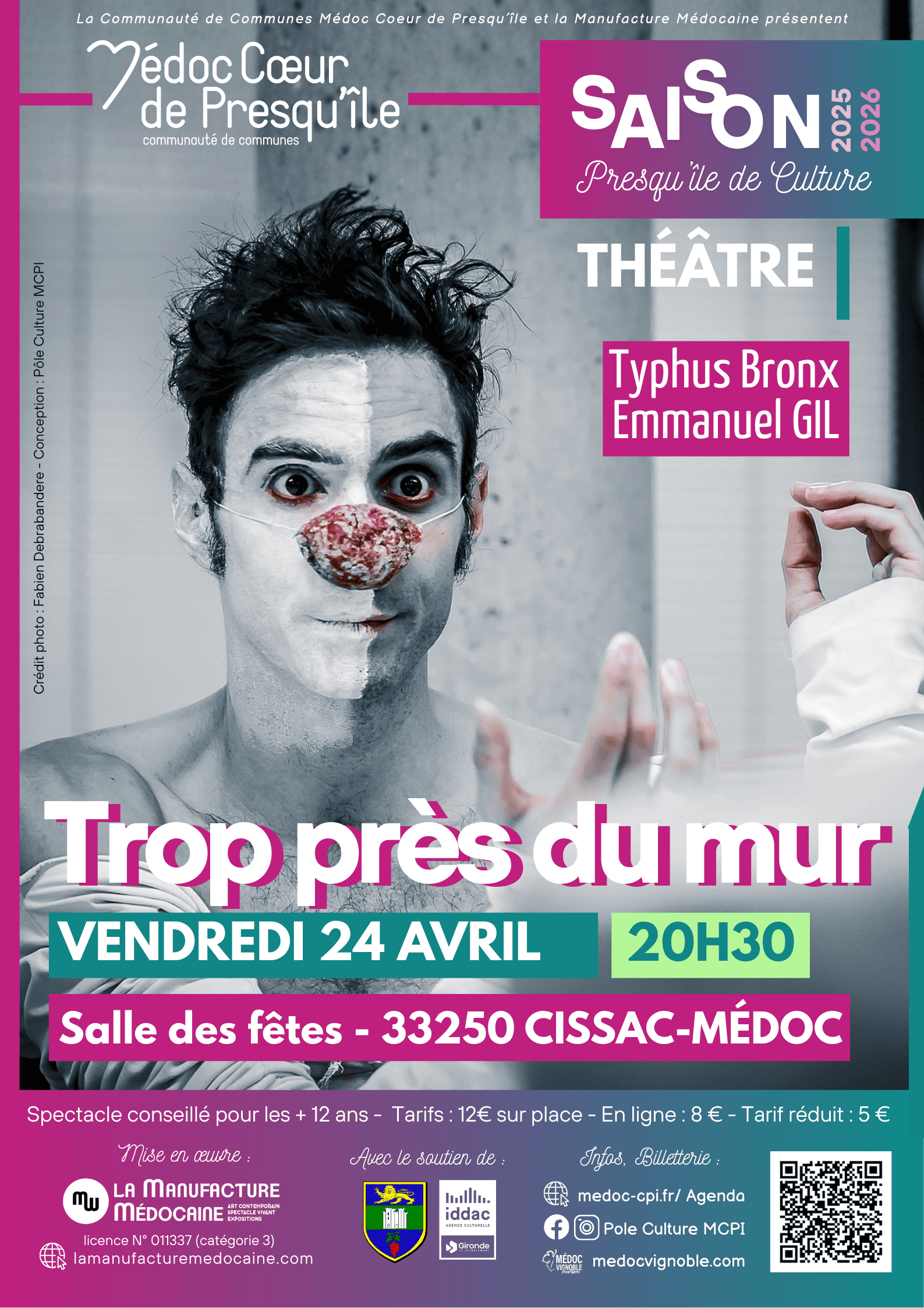 Affiche Trop près du mur - avril 2026